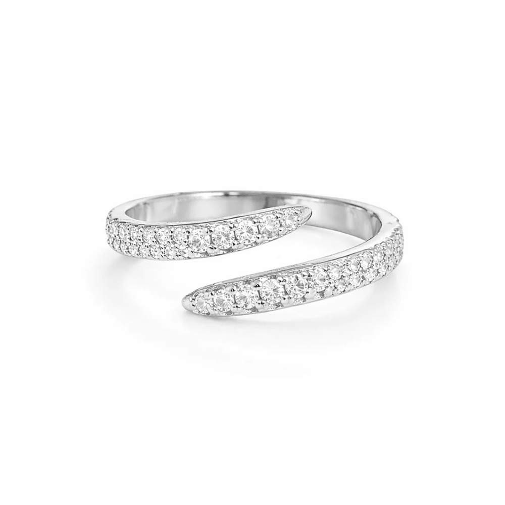 NWOT NOA Jewerly Diamond Pave Open Wrap Ring